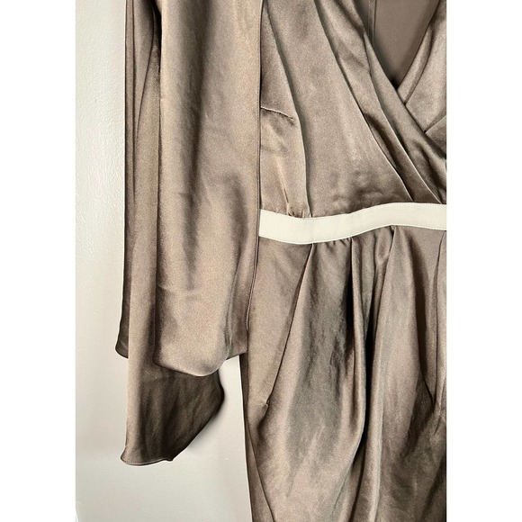 Alexander Wang Satin Charmeuse Batwing Halter Dress $1600 size 6 - Picture 9 of 12